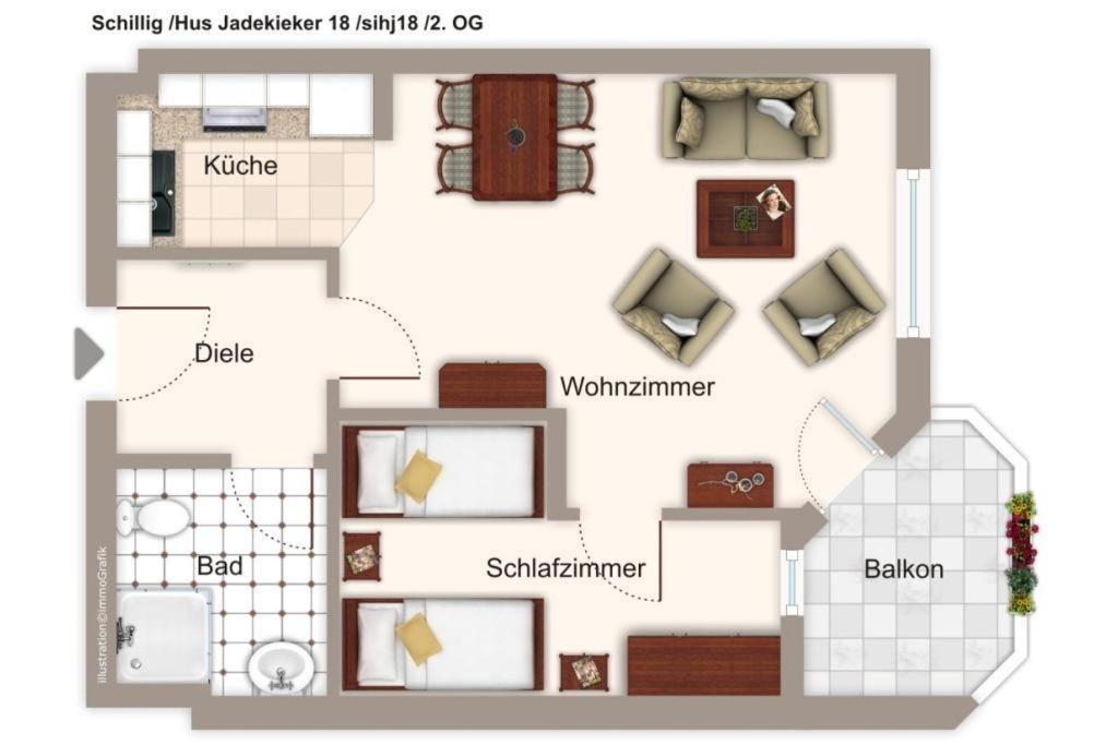Hus Jadekieker Hus Jadekieker 18 Apartment ชิลลิคช์ ภายนอก รูปภาพ